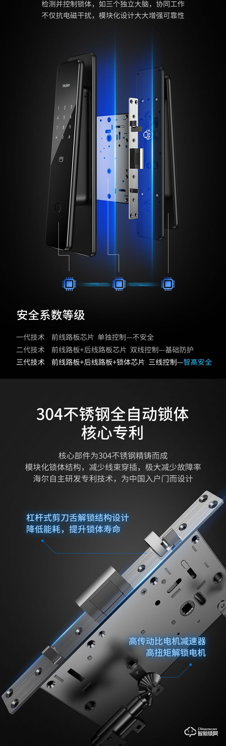 海爾智能鎖 智系列全自動家用APP遠程防盜密碼鎖