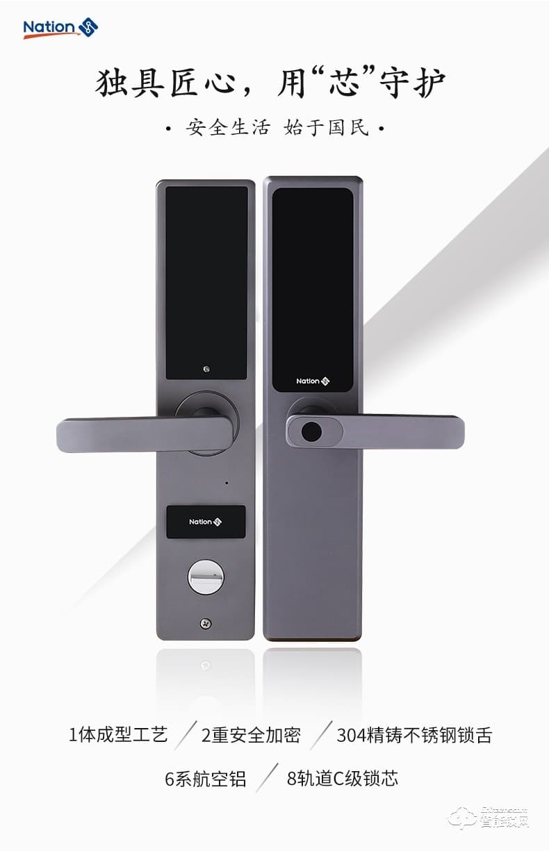 國民安全智能鎖 H1 Plus密碼鎖防盜門門鎖