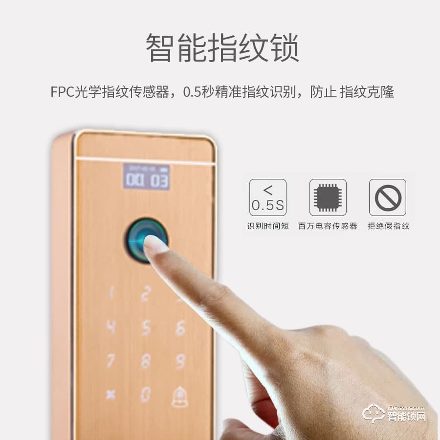 拓宇(iwrist)智能鎖 R6時(shí)尚平板指紋密碼智能鎖