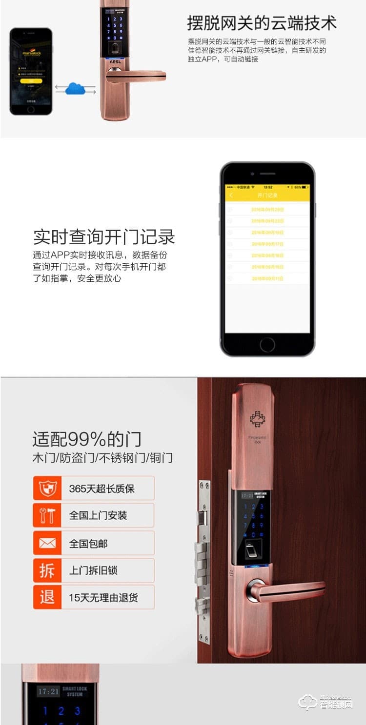 哈博士智能鎖 919家用防盜門智能密碼鎖