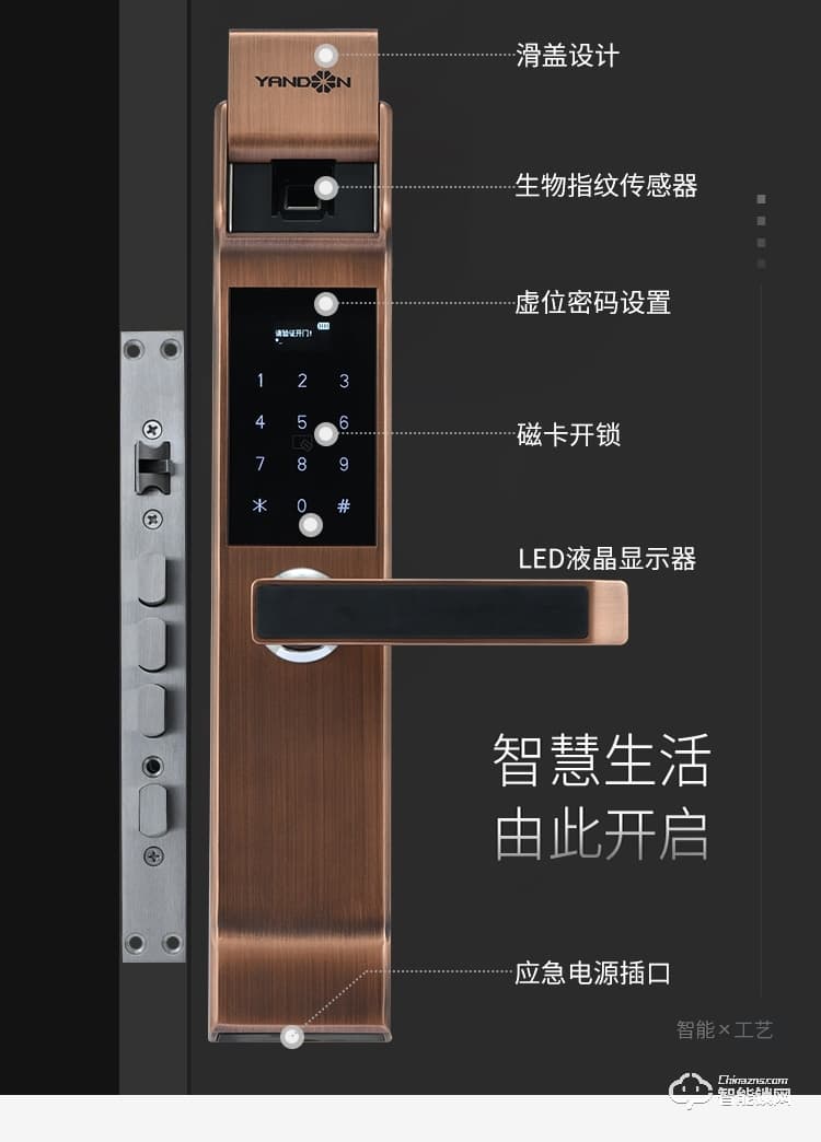 英迪隆智能鎖 W1家用防盜門智能密碼鎖