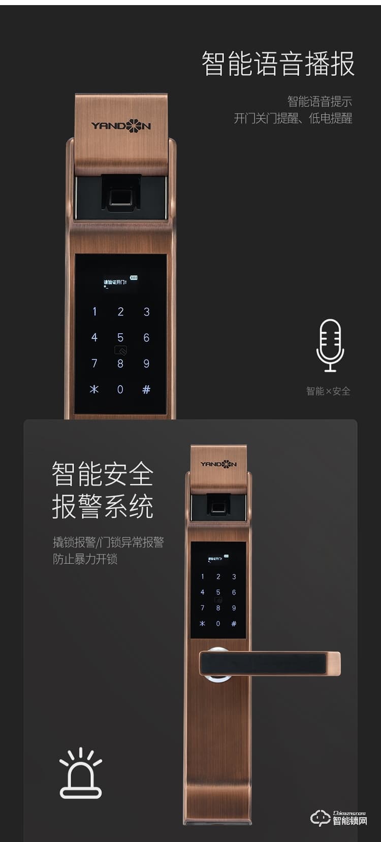 英迪隆智能鎖 W1家用防盜門智能密碼鎖