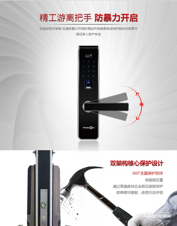 英迪隆智能鎖 S-6801家用防盜門密碼鎖 