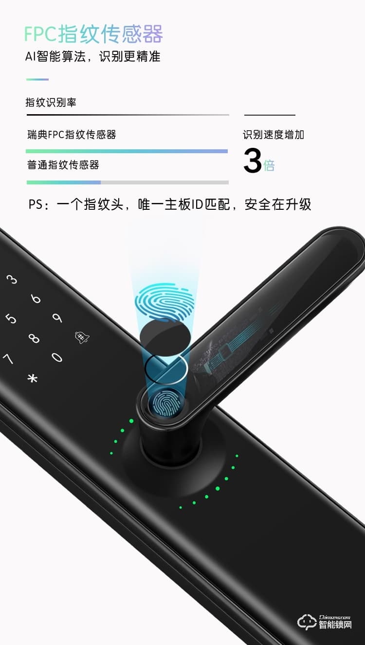 達文西智能鎖 DF560家用直板密碼指紋鎖