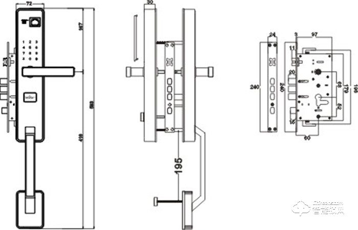 威薩智能鎖 金剛V2 PLUS系列防盜電子鎖防盜門鎖