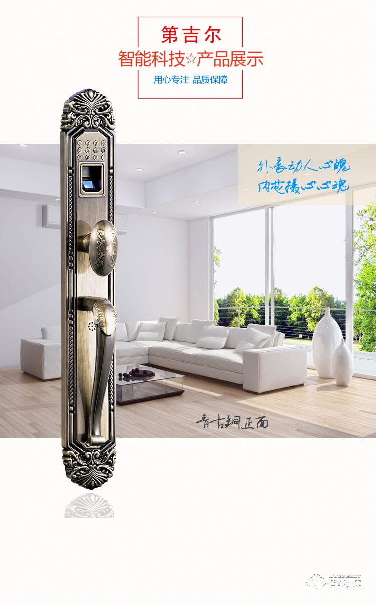 第吉爾智能鎖和  #6600-126歐式木門大門智能鎖