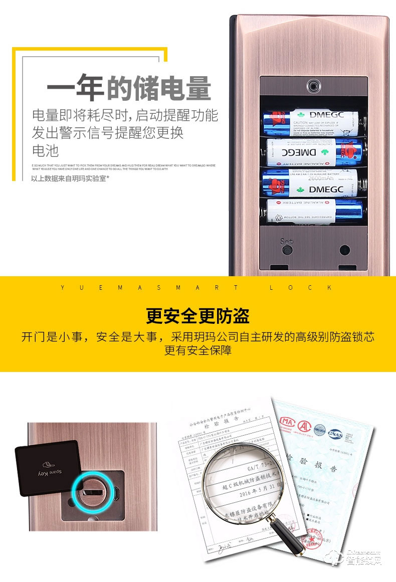 玥瑪智能鎖 FP1111半導體指紋頭家用防盜鎖