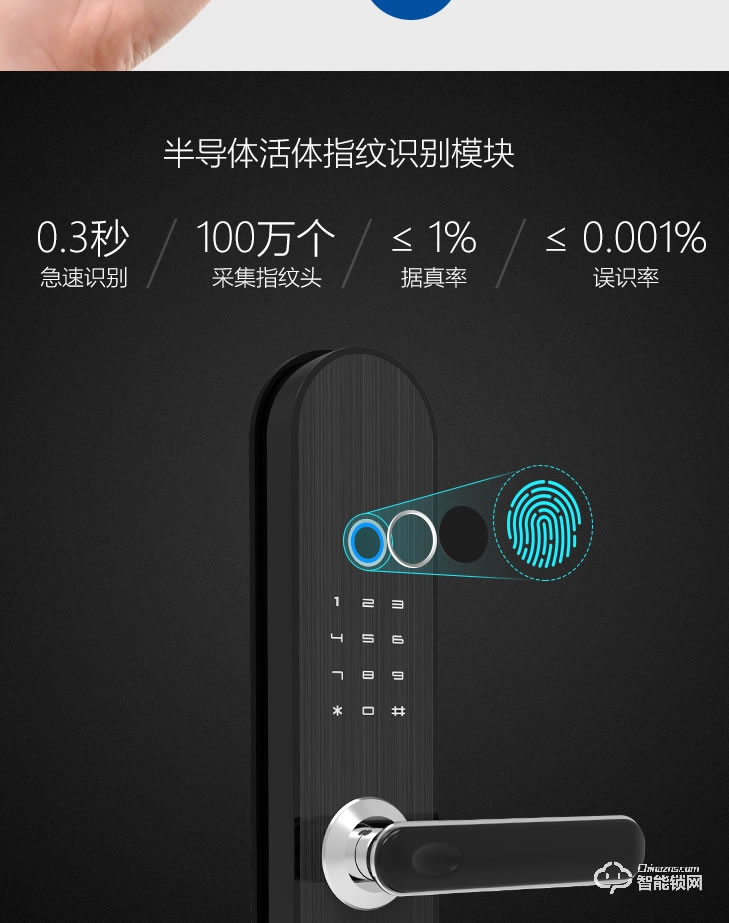 居聯(lián)智能鎖 B3虛位密碼防撬報(bào)警指紋鎖