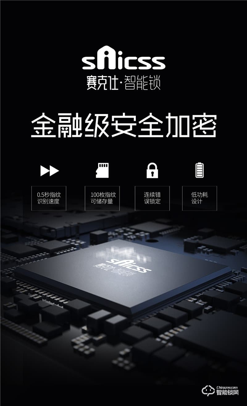 賽克仕智能鎖 JX01小滑蓋低功耗游離把手指紋密碼鎖