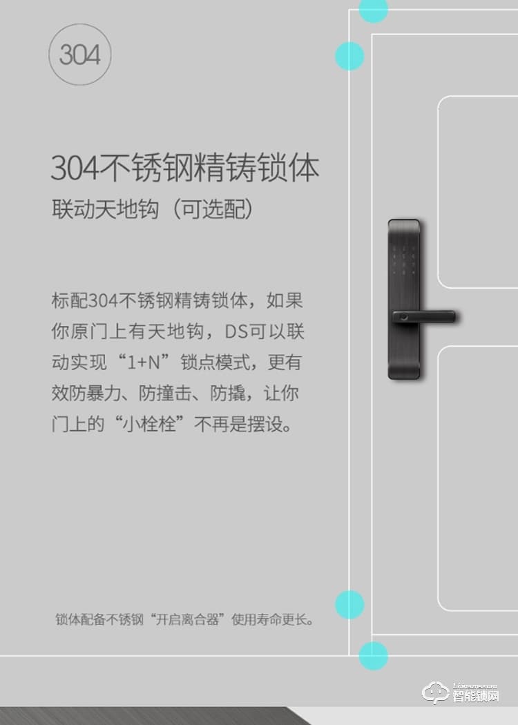 大東家智能門鎖 ZKF-DS08智能指紋密碼鎖