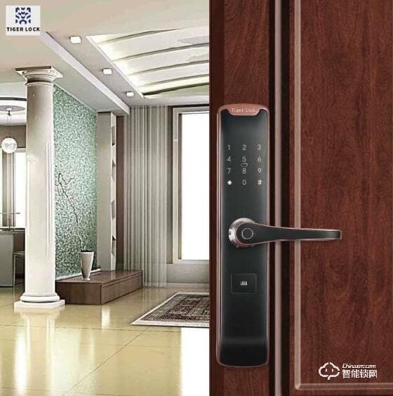 虎牌智能鎖 H-1直板指紋密碼鎖
