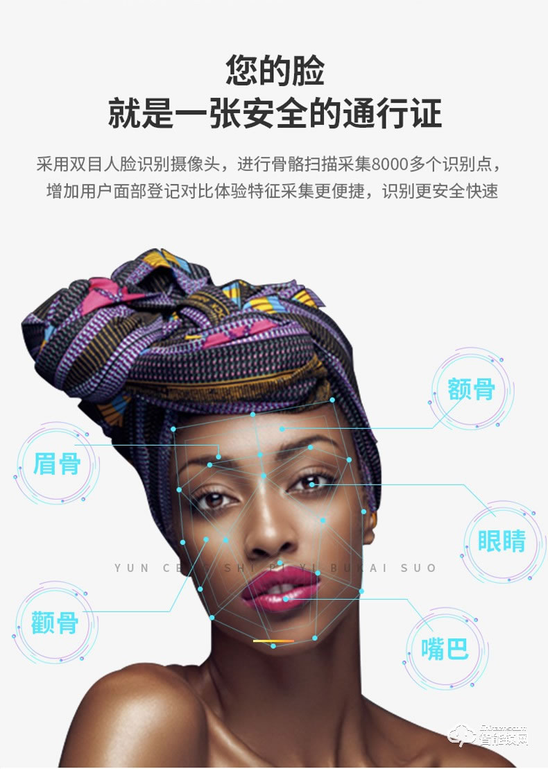 佰德龍智能鎖 Q10全自動人臉識別鎖刷臉鎖掌紋鎖