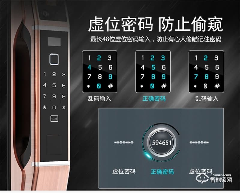 佰德龍智能鎖 Q9人臉識別鎖智能門鎖掌紋鎖