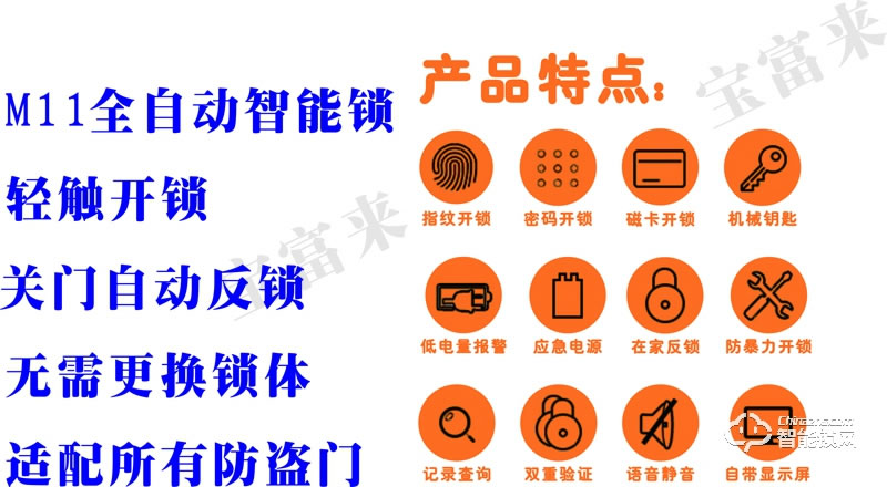 寶富來智能鎖 M11全自動智能鎖