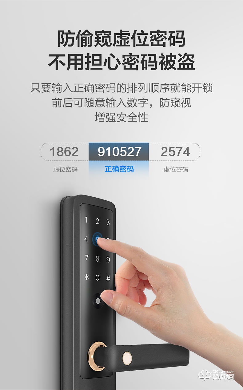 美的智能鎖 M1家用防盜門木門密碼鎖智能門鎖
