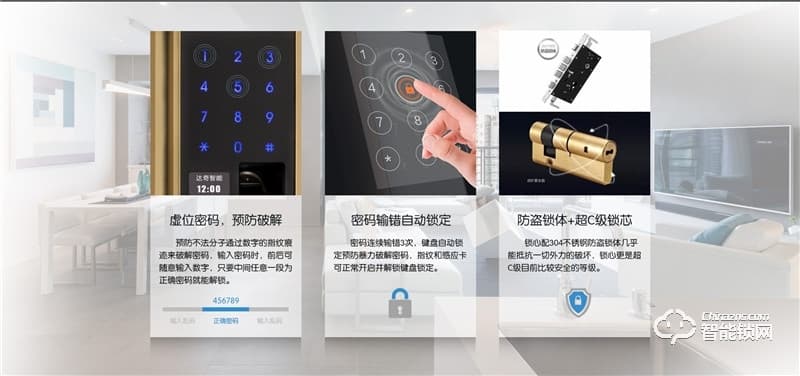 達奇智能鎖 D2滑蓋密碼指紋智能鎖