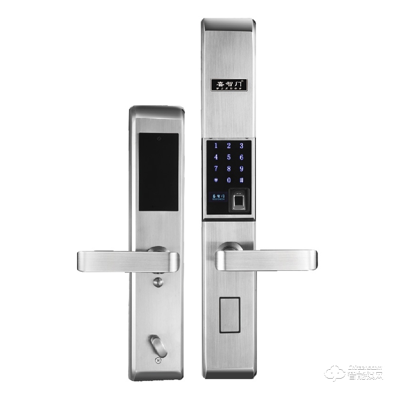 喜智門智能鎖 XZM-105不銹鋼色滑蓋密碼鎖
