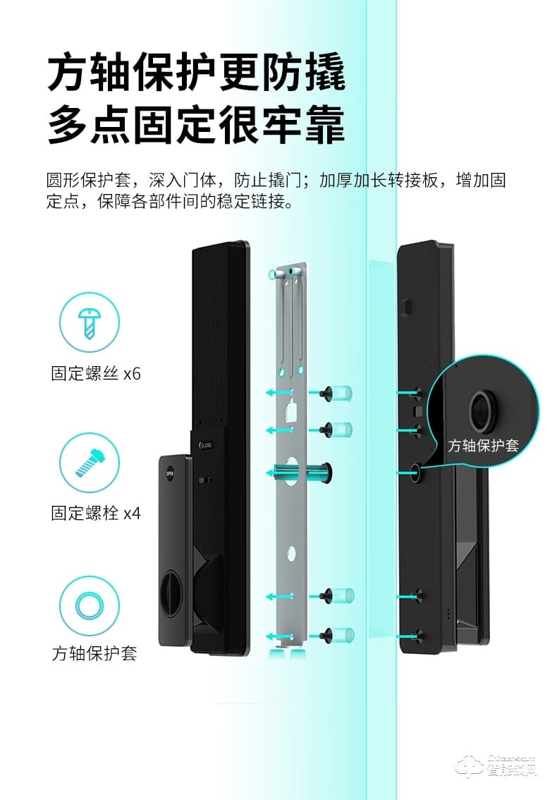 aigo愛國者智能鎖 A05家用防盜門鎖通用型密碼鎖