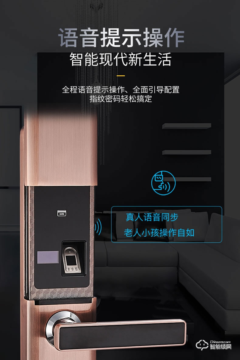 康辰家福智能鎖  F766 家用智能密碼鎖