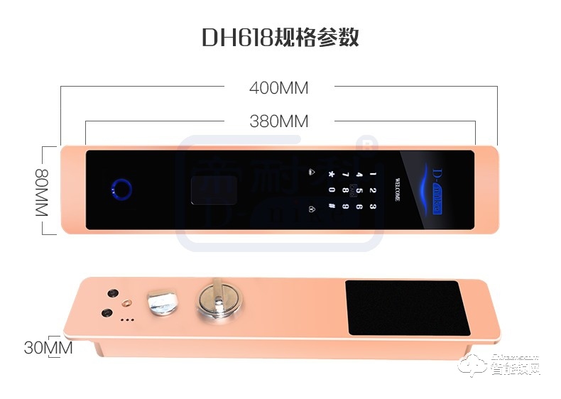 帝耐科智能鎖 DH618直板全自動指紋鎖