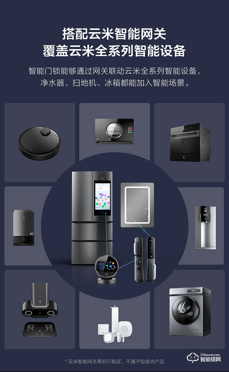 云米智能鎖 Link推拉版家用防盜門密碼鎖智能鎖