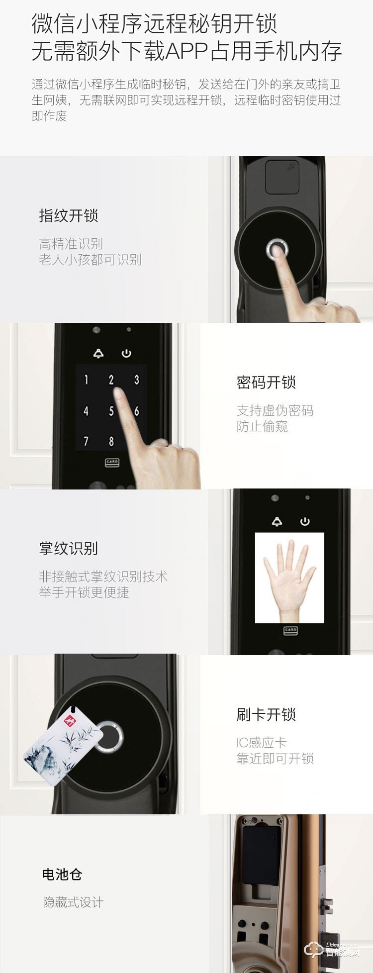 創鴻智能鎖 人臉識別1號指紋鎖智能鎖