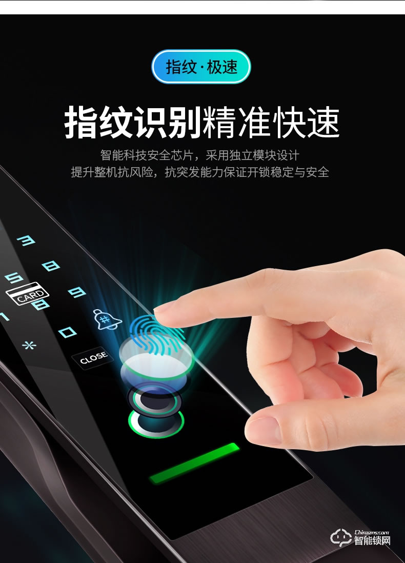 創(chuàng)鴻智能鎖 OP1全自動(dòng)可視指紋鎖