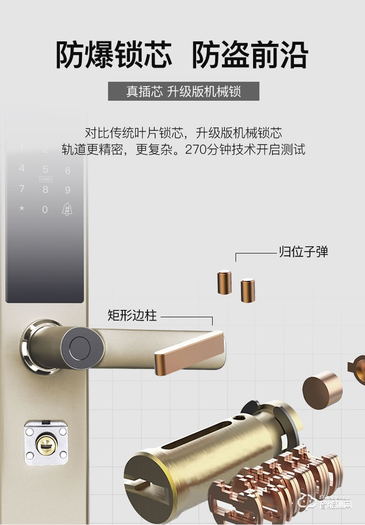 科思德智能鎖 K6-WIFI防盜門(mén)智能密碼指紋鎖