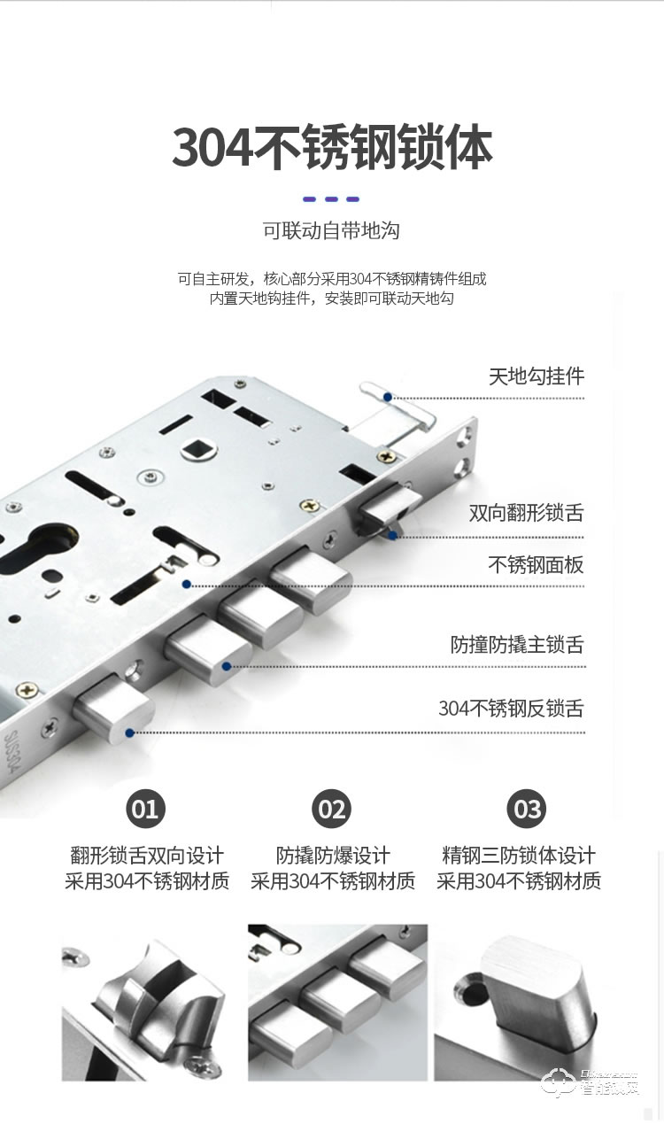 菲花奧智能鎖 防盜門遠程電子密碼磁卡鎖
