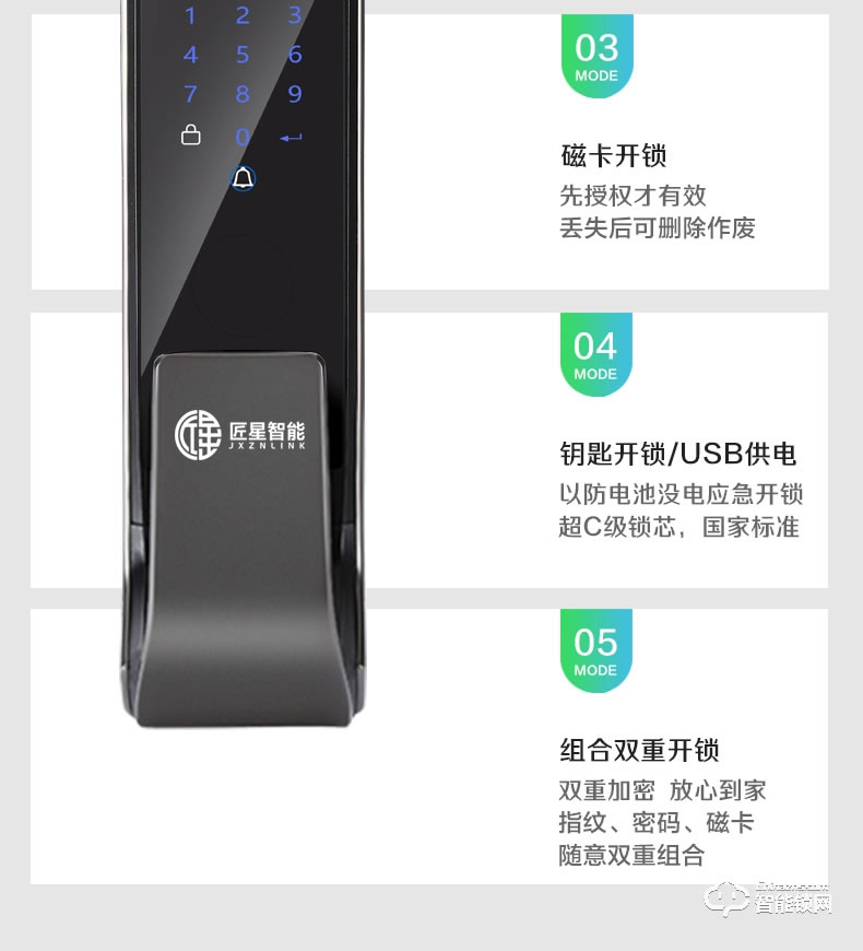 匠星智能鎖 J088家用木門防盜門全自動智能鎖鎖