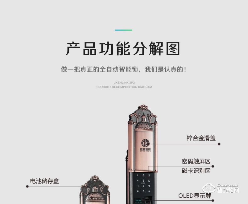 匠星智能鎖 JP2豪華別墅大門戶外密碼鎖