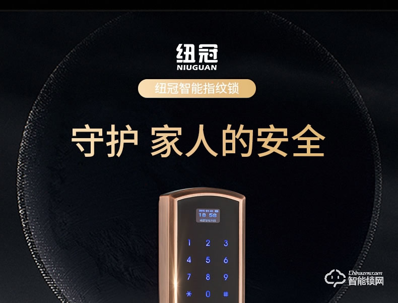 紐冠智能鎖 N816家用電子鎖智能門鎖