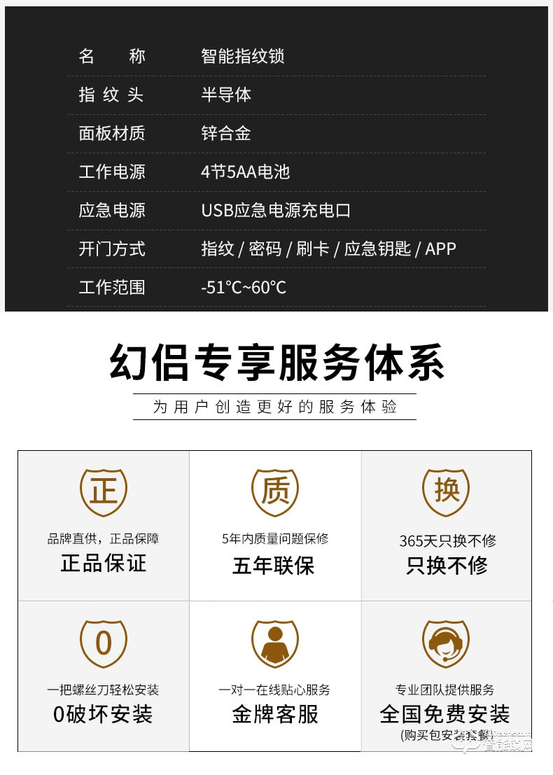 幻侶智能鎖 龍頭別墅門全自動雙開門智能密碼鎖