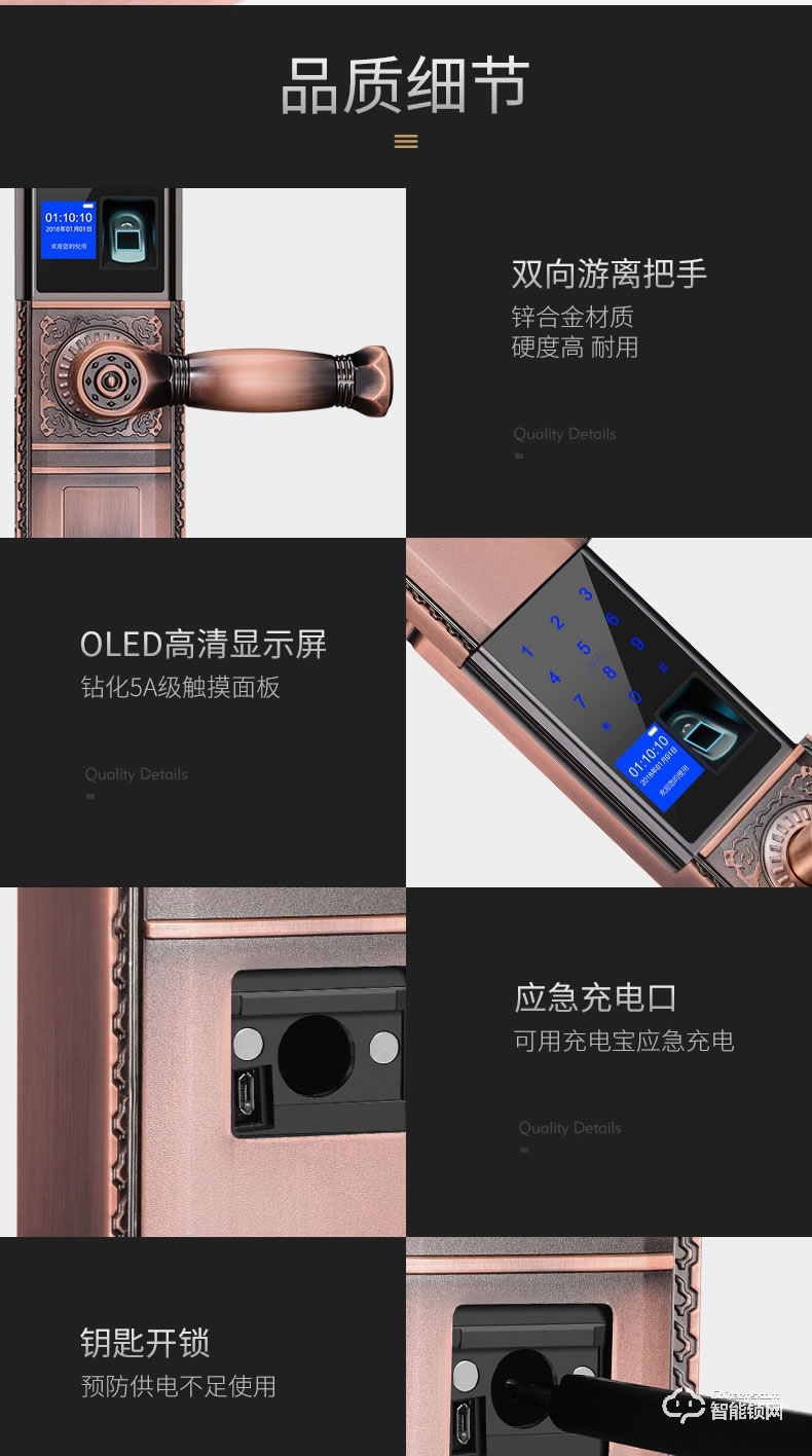 幻侶智能鎖 BST600別墅門大門鎖通用型智能門鎖