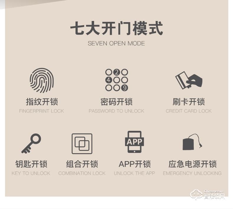 巨久智能鎖 8820滑蓋防智能鎖指紋密碼鎖