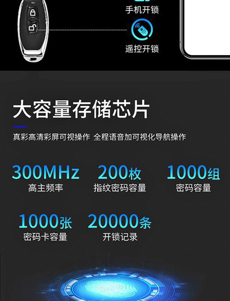 新視圖智能鎖 X8803雙門免開孔考勤鎖