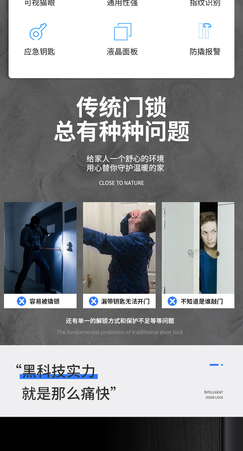 新視圖智能鎖  LH001全自動可視貓眼智能門鎖