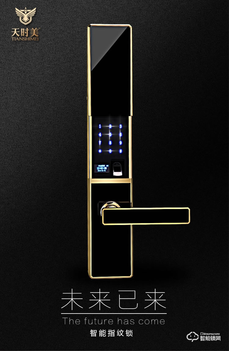 天時美智能鎖 T5家用防盜門鎖指紋鎖