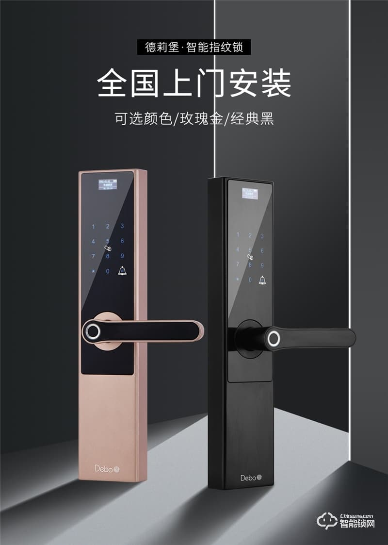 德莉堡智能鎖 0851家用防盜門鎖APP遠程公寓鎖