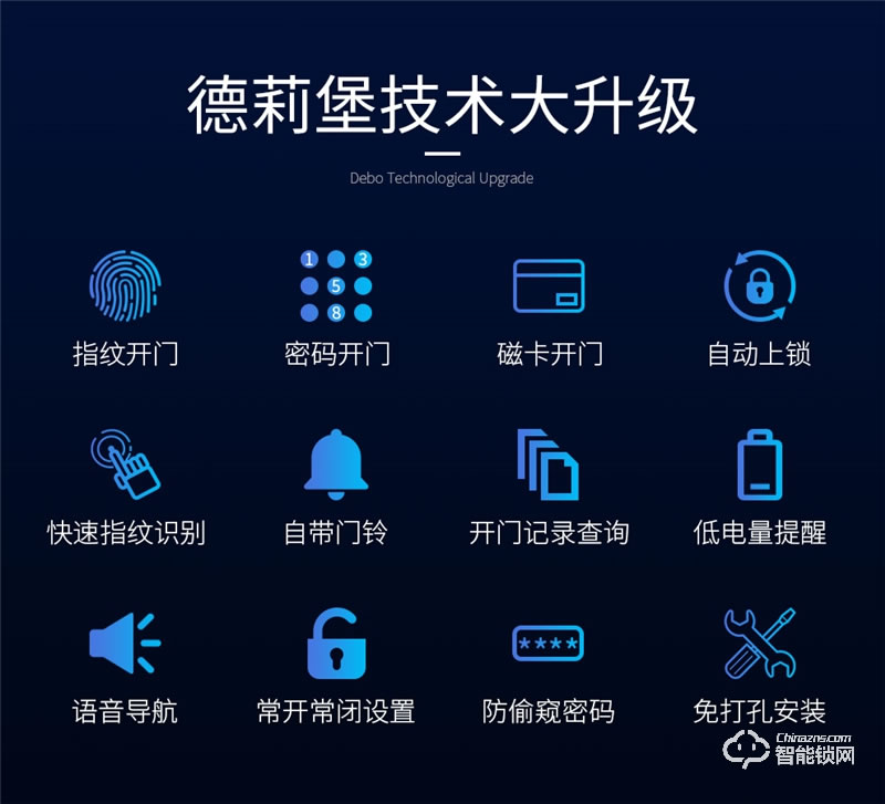 德莉堡智能鎖 08辦公室自動鎖刷卡智能鎖