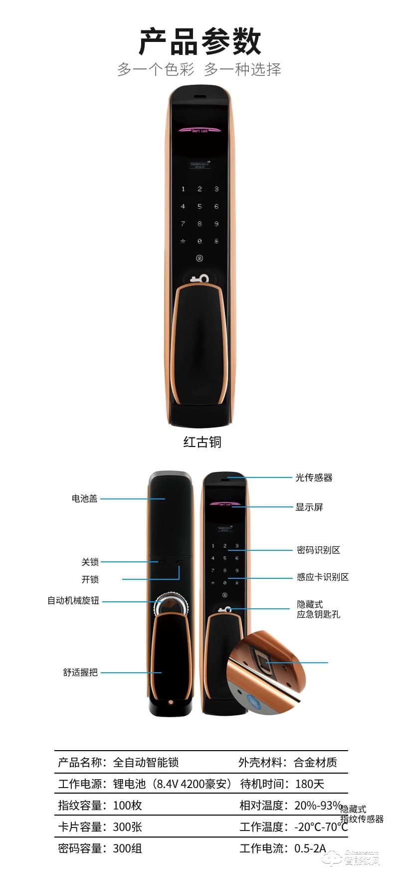 司浦特智能鎖 全自動指紋鎖密碼鎖