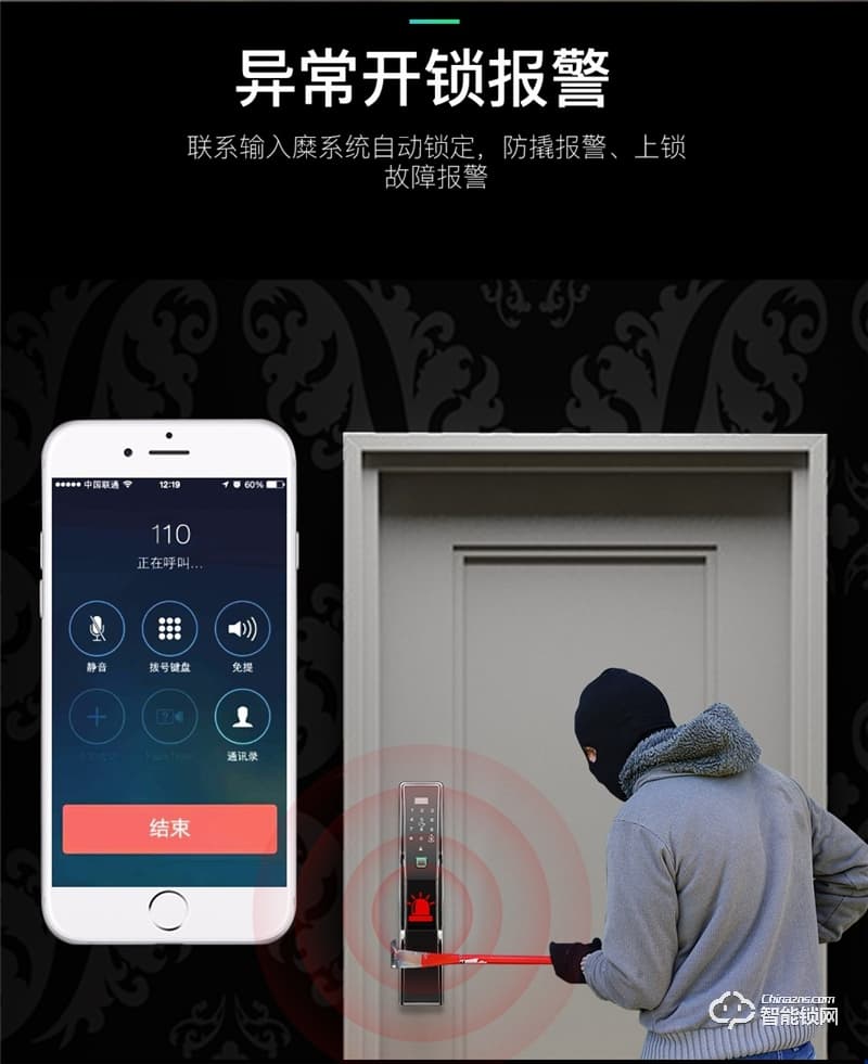 卓勵智能鎖 ZLZWS1全自動智能門鎖防盜門鎖