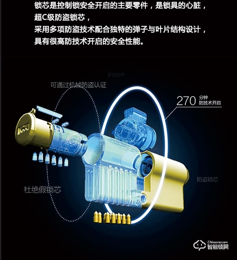 歐西姆智能鎖 X1全自動家用防盜門密碼鎖