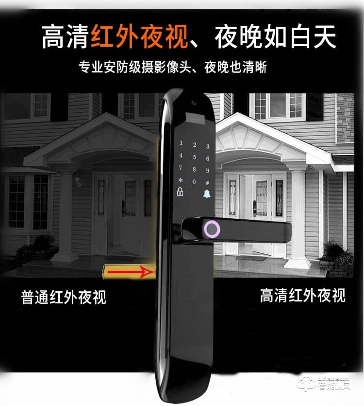 開心橙子智能鎖 KXC-C1智能遠(yuǎn)程監(jiān)拍指紋密碼鎖