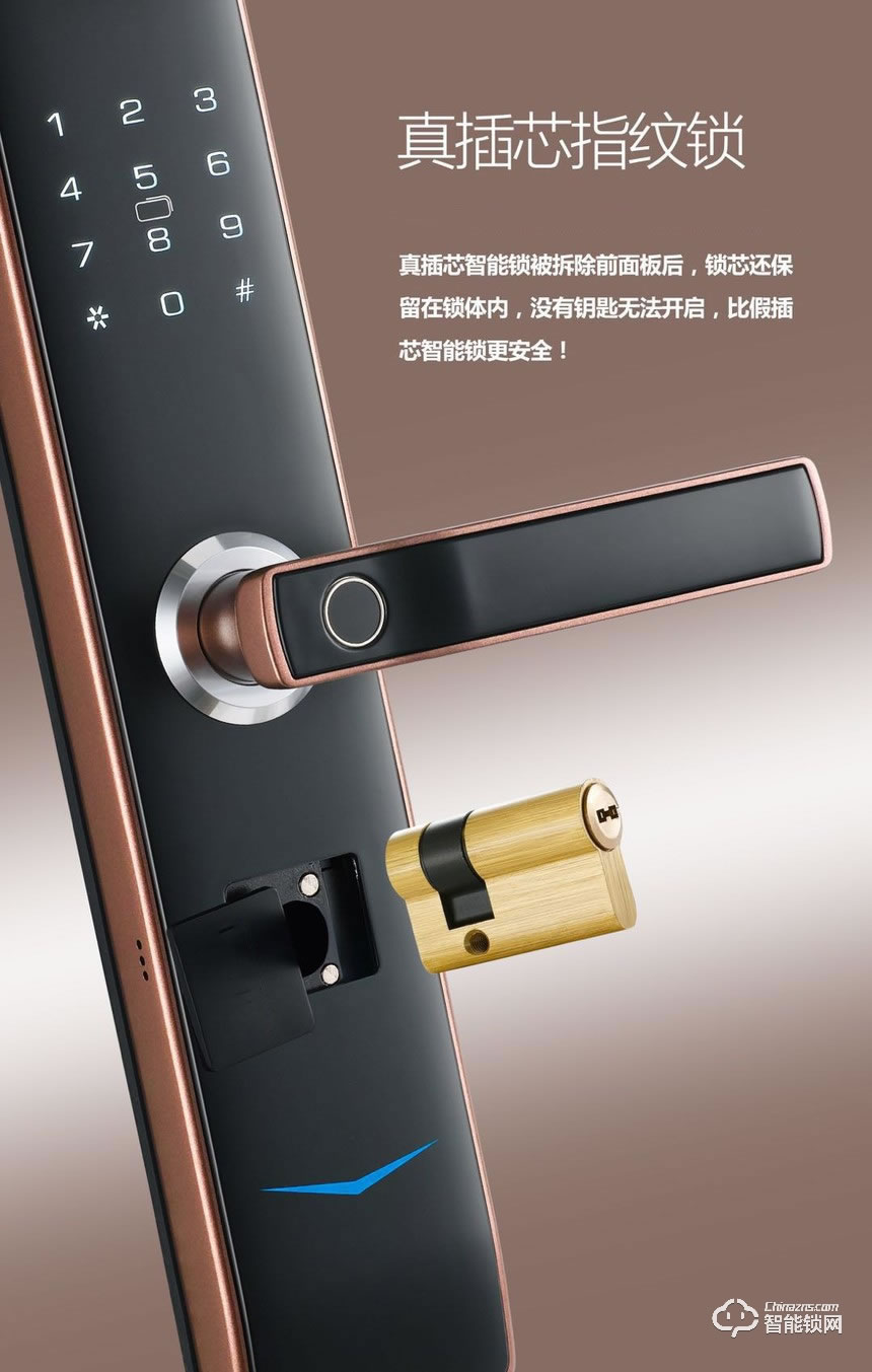 開心橙子智能鎖 KXC-A1一握開設計指紋密碼智能鎖