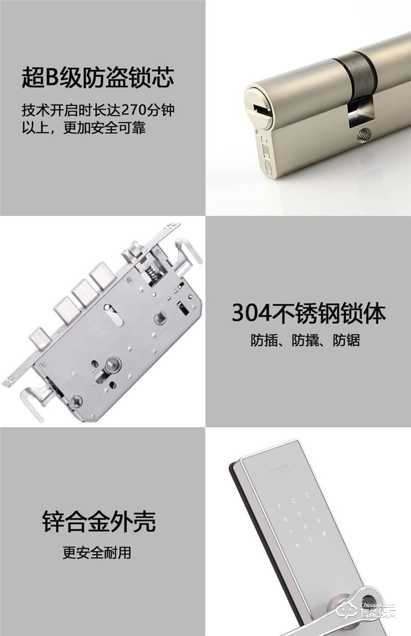 凱奇普智能鎖 E1703全自動防盜門智能鎖電子鎖