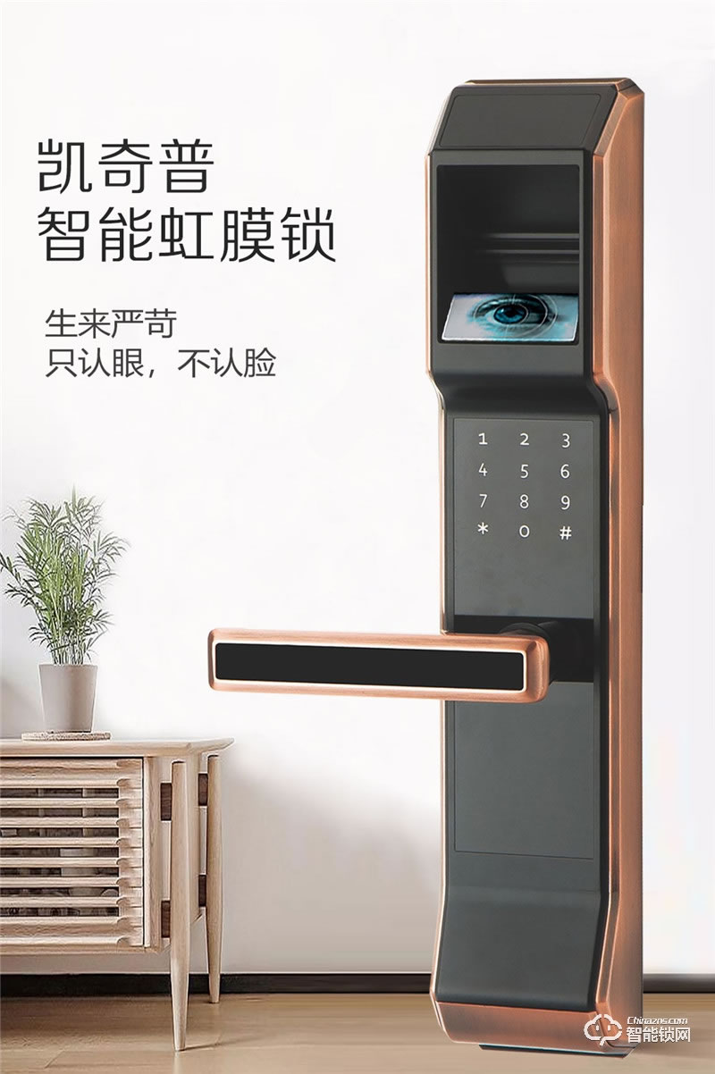 凱奇普智能鎖 HS1702多重驗證虹膜智能鎖