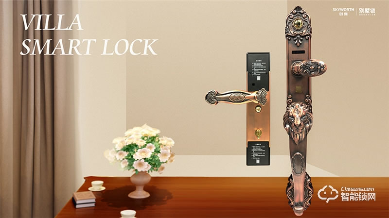 創(chuàng)維智能鎖 V1別墅雙開門歐式指紋鎖