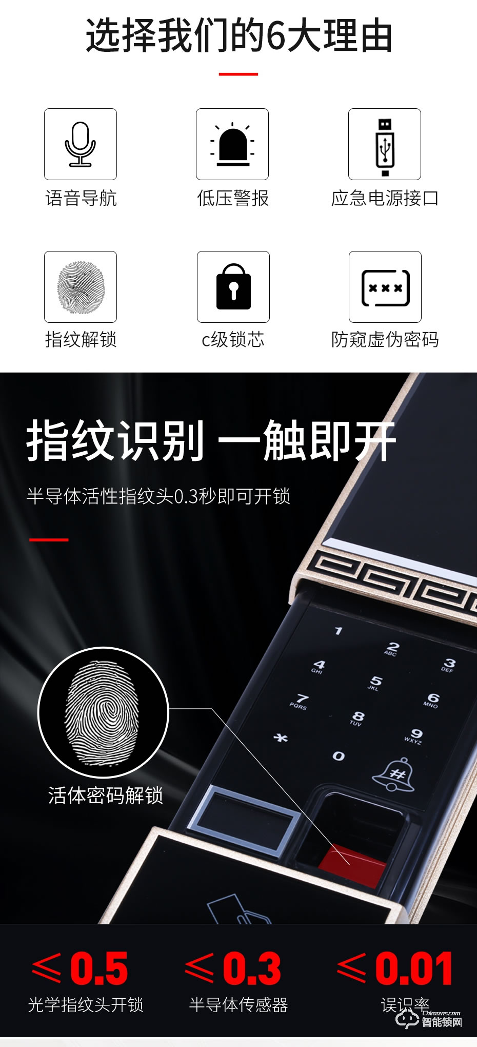 觸享智能鎖 CXL23系列中國風滑蓋智能門鎖