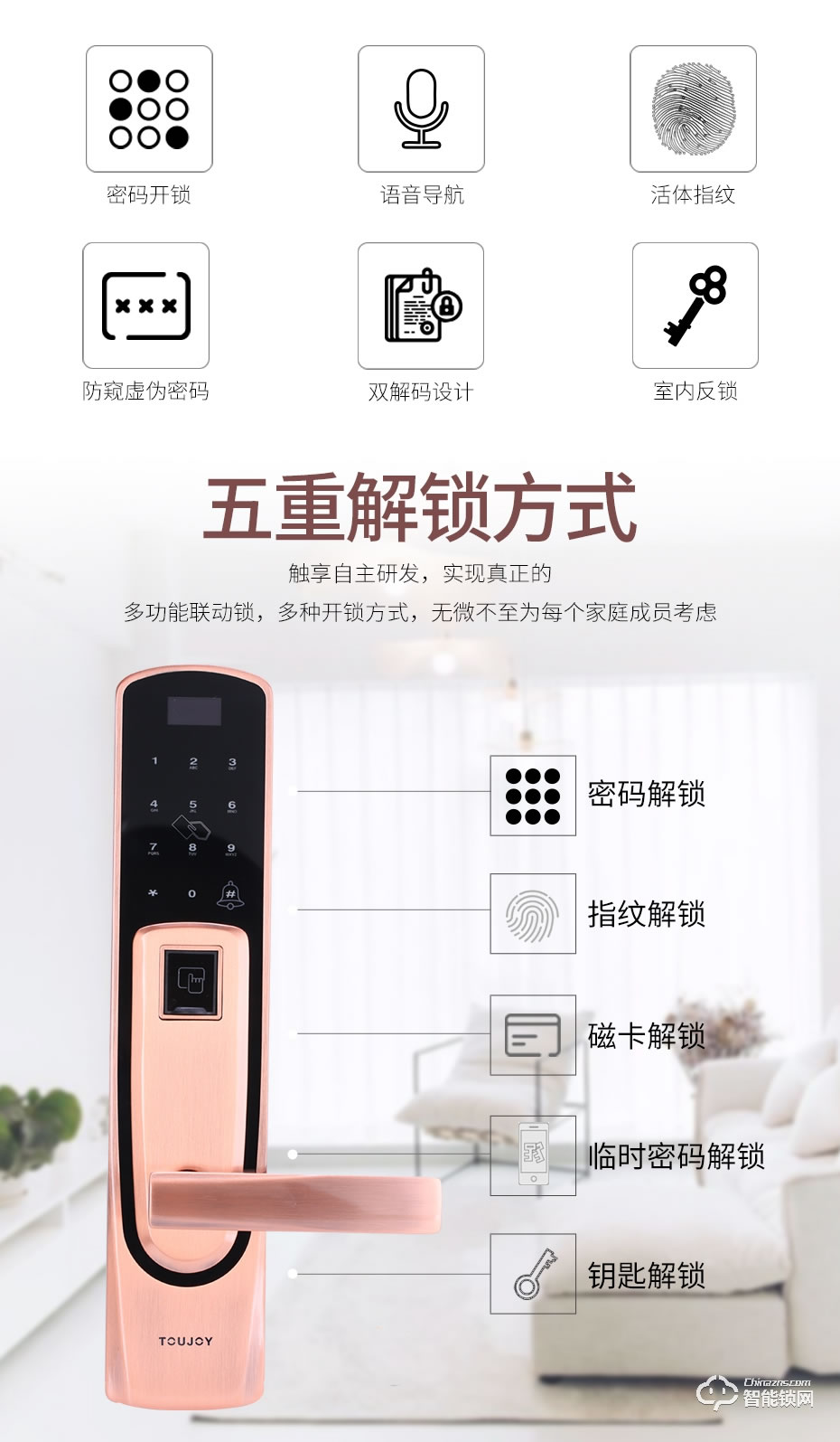 觸享智能鎖 CXL12系列時尚風(fēng)智能門鎖